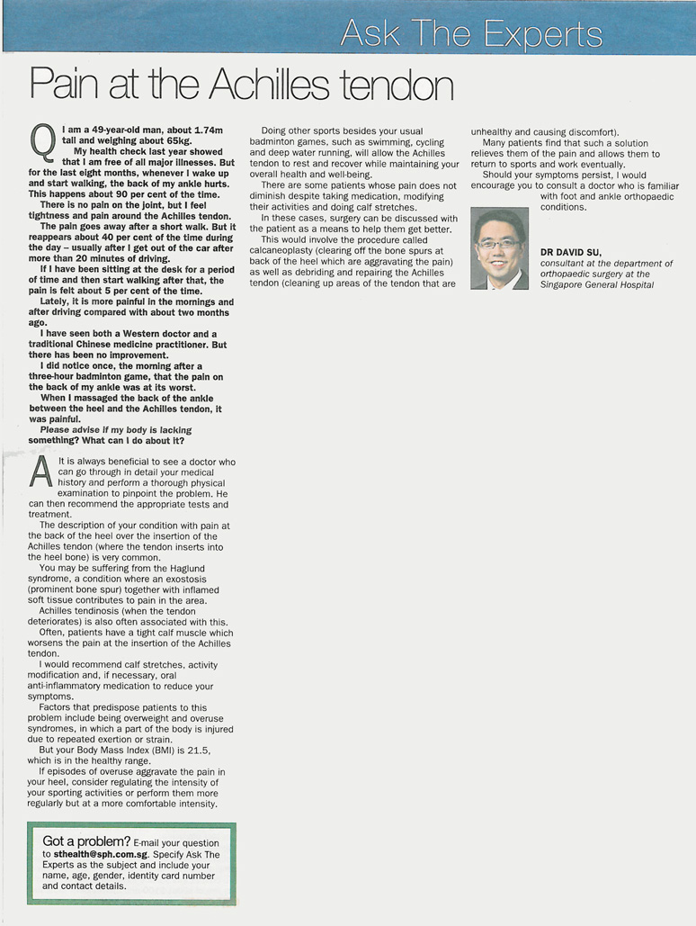 Achilles Tendon Pain